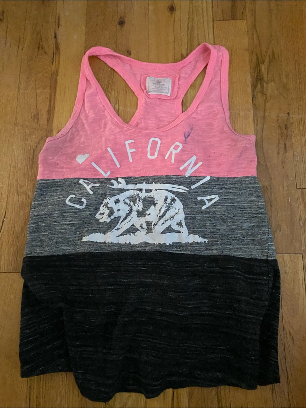 California Colorblock Pink Girls' Tank Top